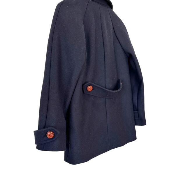 & Other Stories Paris Atelier Wool Peacoat Women’s Size 6 Navy - Picture 8 of 14